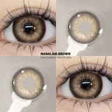 1Pair Colored Contact Lenses for Eyes with Degree Lens Natural Myopia Lenses Brown Eye Lenses Gray Eye Contacts Yearly