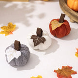 Harvest Festival Knitted Colorful Pumpkin Thanksgiving Day Home Decorative Pumpkin Happy Halloween Day Punmkin Oranments