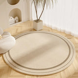 Living Room Carpet Simple Beige Round Bedroom Room Bedside Dirt-resistant Rug Home Coffee Table Cloakroom Plush Mats Alfombra