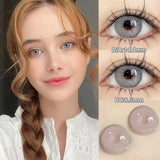 1Pair Color Contact Lens Pupils High Quality Cosmetic Blue Gray Makeup Myopia Degree -0.00 to -8.00 Fast Shipping