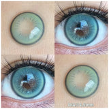 1 Pair(2pcs) Myopia Contact Lenses for Eyes Pupils Prescription Lenses With Diopters Fashion Blue Green Eye Color Lenses
