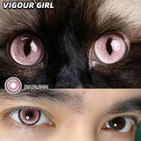 2pcs Half-Year Colored Contacts Pink Purple Lens for Halloween Party Cosplay Vivid Eye Makeup 0 Degree Soft Breathable
