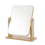 Makeup Mirror Standing Wooden Can Rotate 360 Degrees Generally Used In Dormitories And Homes Convenient To Use