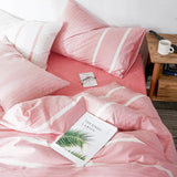 1pcs Duvet Cover Nordic sling 100 Cotton Stripes 150x200 King Size housse de couette Skin friendly Quilt Cover Bed Linen