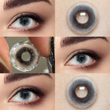 Colored Contact Lenses Lalens Void Doll Gray Cosplay Cartoon Black Red Yellow White Color Contacts Eye Lens Eyes Half Year 2Pcs