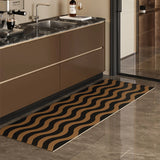 Fashion Minimalism Kitchen Mat Long Strip Runner Kitchen Rug PVC Leather Washable Floor Mats Waterproof Oil-proof Kitchen Carpet