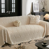 Simple Plush Sofa Cover Anti Slip, 2, 3 Seats, Soft Velvet Couch Cover for Living Room, Armchair Slipcover, Towel Blanket