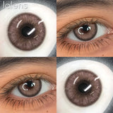 Natural Brown Half Yearly Disposable Colored Contact Lenses Daily Cosmetic Eye Contacts for Dating Makeup