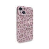 Ins Pink Strawberry Leopard Print  Hard Case for IPhone 16 15 14 13 Pro Max 14 Plus Back Phone Cover for 12 Mini 11 Pro Max