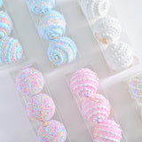 New 3pcs Macaron Color System Foam Christmas Ball Creative Painting Christmas Ball Set Christmas Atmosphere Decorations