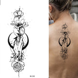 Rose Flower Skin Tattoo Stickers Blossom Flase Tattoos for Body Apart Leg Arms Neck Back Temporary & Removable Flower Tattoos