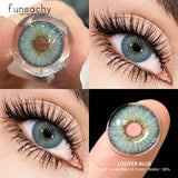 2pcs Colored Lenses For Eyes HAWAII Series Natural Beautiful Cosmetic Contact Lenses Yearly Use Myopia Beautiful Pupil