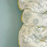 Flower Printed Duvet Cover Sets Queen/King Bedding Set with Shell Edge Washed Cotton dekbedovertrek 240x220   Bed Cover Set