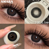 1 Pair Colored Contact Lenses Natural Brown Pupils Eyes Contact lenses Green Soft Contacts 14.50mm Yearly
