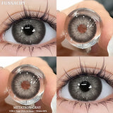 1pair Colorcon Contact Lenses for Eyes High Quality Soft Natural Contact Lenses Gray Beautiful Pupil Lens Blue Eye Lens
