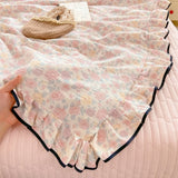 Summer Cooling Quilt Soft Skin-Friendly Air Conditioning Thin Blanket Single/Double Washable Home Textile Princess Wind Style