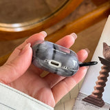 Simple Style Graphite Grey Gloss Soft Protective Case for AirPods 1 or 2 Pro 2 4 3nd Generation Earphone Fundas Shockproof Coque