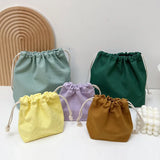 5Pcs Color Drawstring Pouches Portable Gift Blank Bags For DIY Cotton Hemp Bags Jewelry Display Packaging Storage