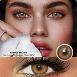 1Pair 0.00~-8.00 Myopia Colored Contact Lenses for Eyes Blue Eyes Lenses with Diopters Brown High Quality Eyes Contacts