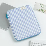 Korean Ins Style Plaid Laptop Sleeve 13 Inch Shockproof Padded Protective Tablet Sleeve For Macbook Notebook Computer Carrying