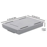 White Self Adhesive Under Desk Drawer Storage Box Hidden Makeup Pencil Tray Organizer Stick On Stand for Vanity Desk Home Office