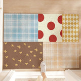 Pastel Cute Patchwork Pattern Wire Loop Mat Wear-Resistant Non-Slip Household Entrance Door Floor Mat