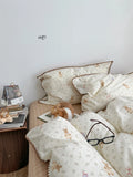 Pure Cotton Double Layered Lace Four Piece Bedding Set Cute South France Secret Garden Cartoon Design Bed eet Cover Duvet C...