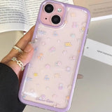 Luxury Flower Soft Clear Case for IPhone 16 15 14 13 12 Pro Max Shockproof Flower Transparent Case Fundas Coque