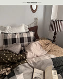 Parisian Mixed Sle 4-Piece Bedding Set Vintage Pure Cotton Combed Cotton Bedding Kit Bed Canopy Design Skin-Friendly