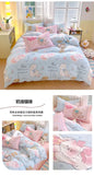 Washed Cotton Pink Duvet Cover Girl Room Decor Breathable Comforter Cover with 2 Pillowcases Bed Linens Bedding Set Home Textile
