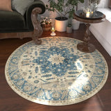 Round Carpets for Living Room  Vintage Floral  Large Area Home Decor Luxury Bohemian IG Exotic Art Soft Bedroom Polyester Rugs