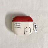 Casual Red Cover Line House + Ring Suitable for Apple for Airpodspro2 Case/For Airpodspro Case/For Airpods4 Case/For Airpods3 Case/For Airpods2 Case/Fashionable Women's Earphone Case/Headphone Case
