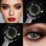 Colored Contact Lenses Lalens Bright Black Blue Gray Color Contacts Eye Lens Eyes Half Year 2Pcs