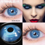 Cosplay Blue Color Contact Lenses for Eyes Yearly Makeup Halloween Beauty Yellow Contact Lenses Eye Cosmetic