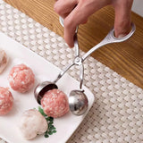 Meat Ball Maker Tool Stainless Steel Clip Round Rice Ball Shaper Spoon Meatball Making Kitchen Gadget for Fish Ball Cooking Tool
