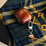 Korea Lovely Transparent Amber Color Soft Earphone Case For AirPods 4 With Coffee Pendant Protective Shell For AirPods Pro 2 3