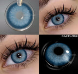 Color Contact Lenses For Eyes 1pair Yearly Natural Eye Color Lens Cosmetic Soft Eye Lenses Beauty Pupils with Lens Case