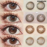 14.2-14.5mm Half Yearly Natural Glossy Contacts 2pcs Free Shipping Shiny Glass Lenses With Power for Cosplay