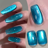 10ml Only Green Glass Bead Cat Magnetic Gel Nail Polish Guava Soda Grape Iced Crystal Salon Soak Off Gel Manicure