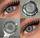 1 Pair Blue Eye Lenses Korean Natural Contact Softlens Color Eye Makeup Contacts Gray Beautiful Pupil Yearly Cosmetics
