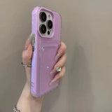 Luxury 2in1 Card Bag Candy Phone Case For iPhone 17 12 13 14 15 16 Pro Max 11 TPU + PC Wallet Shockproof Bumper Back Cases Cover