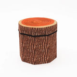 Creative Home Tree Stump Shaped Stool Ottoman Cute Folding Storage Toy Box Collapsible Storage Seat Chest