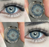 1 Pair Colored Contact Lenses for Eyes Blue Contacts Lenses Green Eye Contacts Beauty Cosmetics Gray Pupils Yearly Use