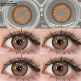 1pair Blue Contact Lenses For Eyes Korean Cute Lens Eye Makeup Pupil Brown Softlenses Women‘s color contact lenses