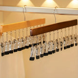 Multifunctional Wooden Hanger Hat Storage Rack Socks Clip 360-Rotating Closet Hanger Space-Saving Organizer for  Shirts T-Shirt
