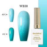 16 Colors of Thermochromic Gel Nail Polish - Trendy Autumn/Winter Thermochromic Gel Nail Polish with LED Gloss and Shine for a S
