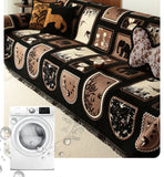 Chinese Antique Printed Sofa Cover Full Cover Dust-Proof Sofa Blanket for Office Furniture Protection Slipcover for All Seasons