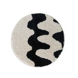 Retro Geometry Tufted Seat Cushion Soft Loop Fleece Breathable Round Square Chair Mat Cushion Office Sedentary Anti-slip Mats