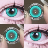 2pcs Color Contact Lenses Anime Golden Yellow Purple Pupil 6months Halloween Cute Eye Circle Lens 14.2mm