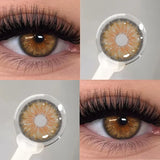 2PCS Colored Contact Lenses for Eyes Natural Blue Contact Lens Brown Pupils Fashion Lenses Eyes Makeup Beauty Yearly